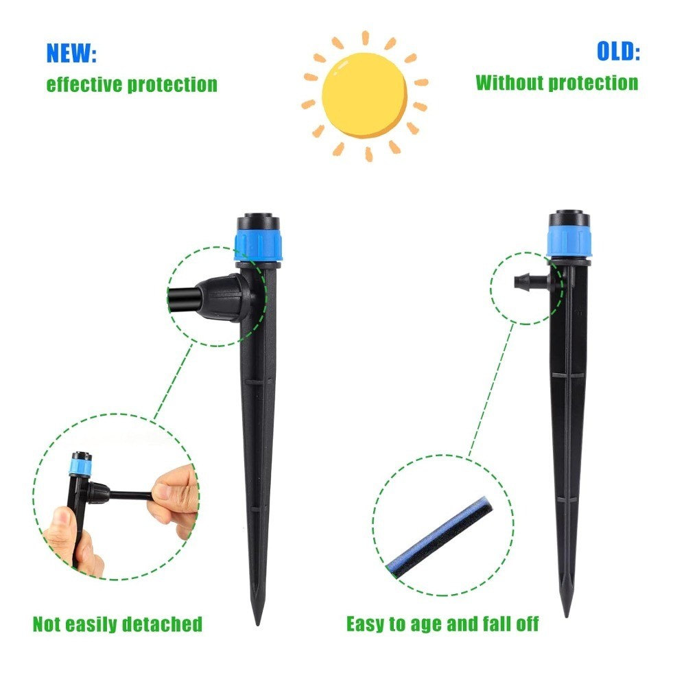 Drip Irrigation Emitters with Adjustable 360 Degree Water Flow Drippers Sprayer