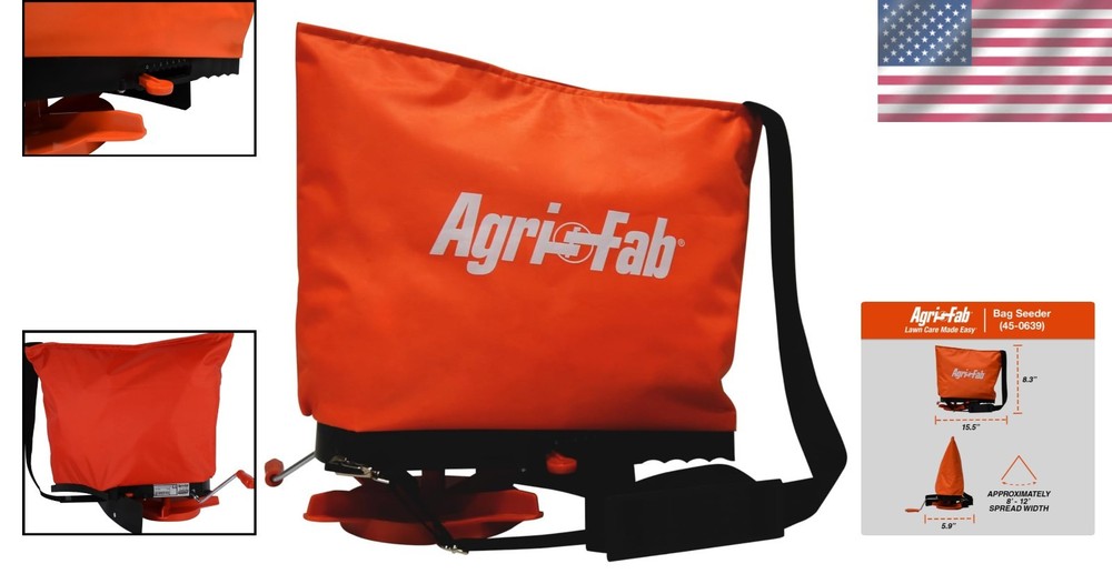 Efficient Handheld Bag Seeder Spreader with Rear Baffle for Easy Element Control