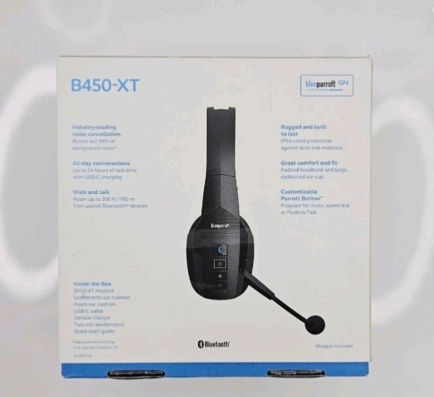 🦜BlueParrott B450-XT Wireless Bluetooth Noise Cancelling Headset blue parrot 🦜