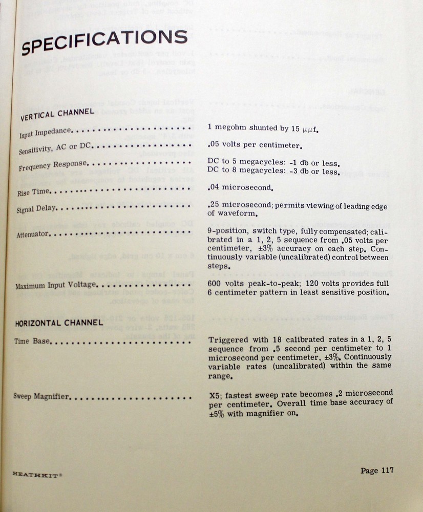HEATHKIT 10-14 LAB OSCILLOSCOPE