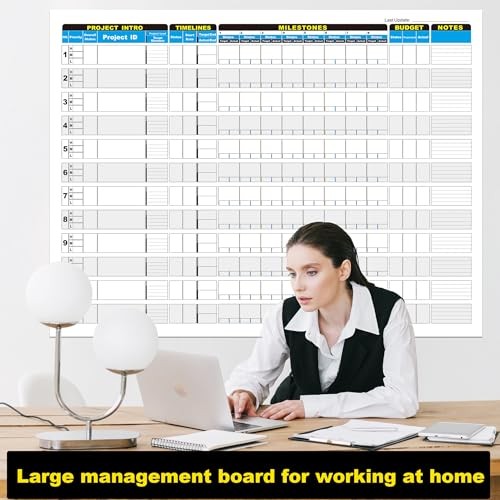 Large Project Management Vision Board, 36"x45" Office Whiteboard for