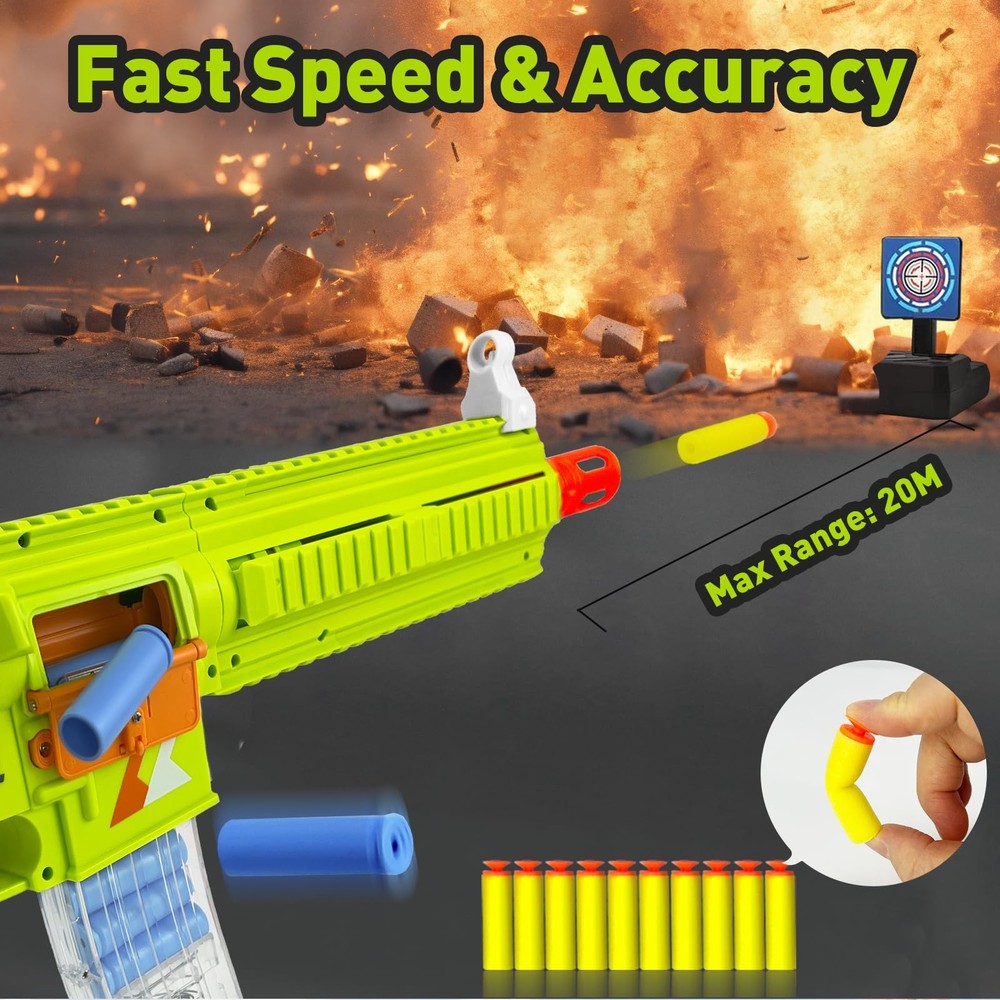 Soft Bullet , Semi-Auto & Manual Modes with Shell Ejecting Action, M416 Foam ...