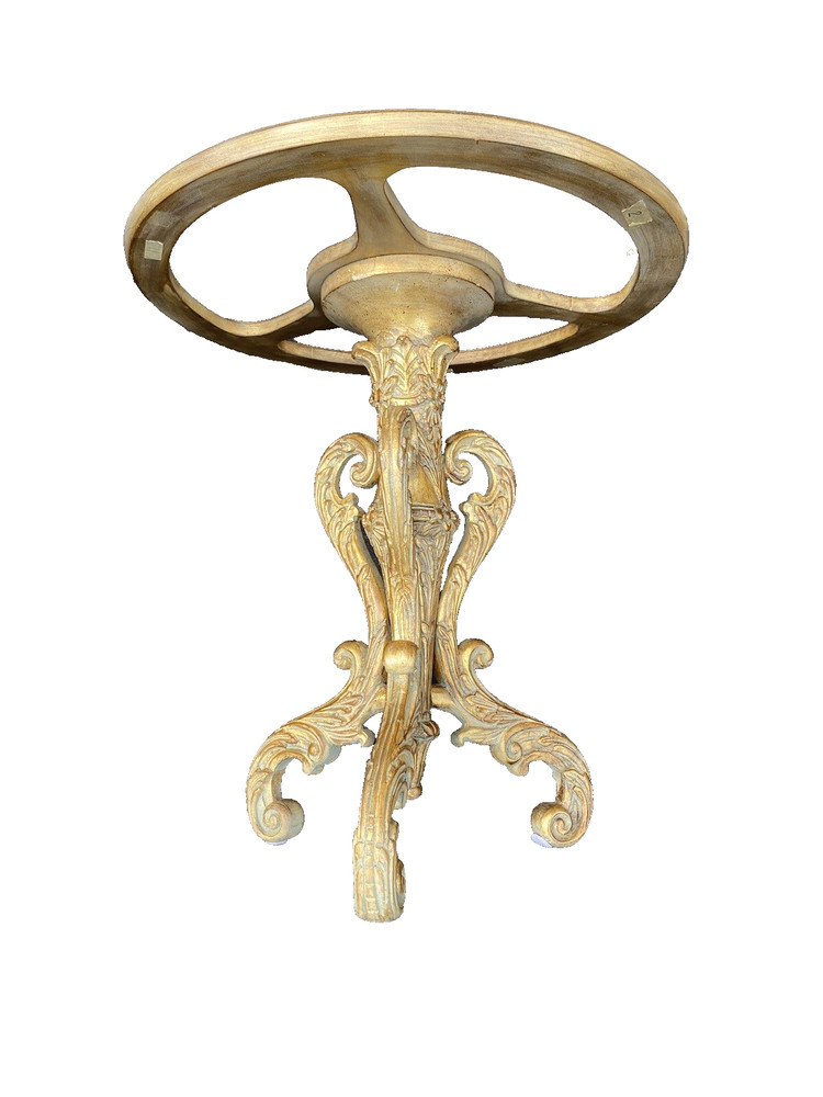 64780 Decorator Hand Painted Lamp Table with Glass Inserts