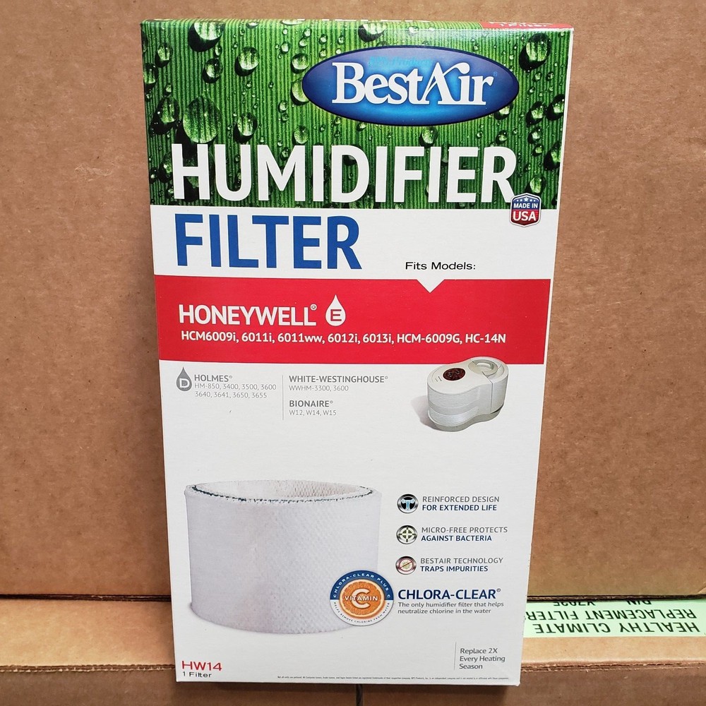 BestAir Extended Life Replacement Paper Wick Humidifier Filter, Single Pack