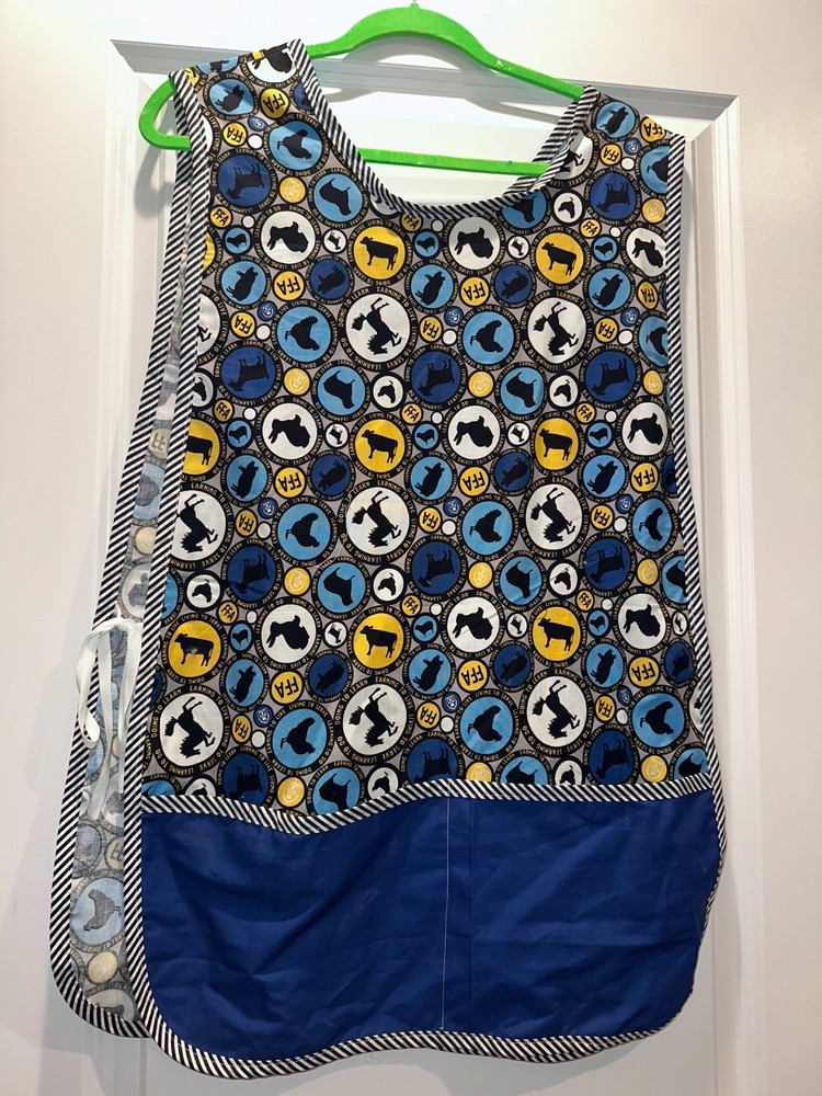 Blue and Yellow FFA Smock Apron