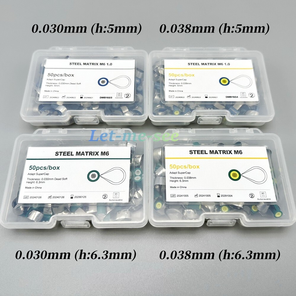 M6 Dental Reel Type Matrix Bands Contoured Matrices Anatomically Shaped Soft