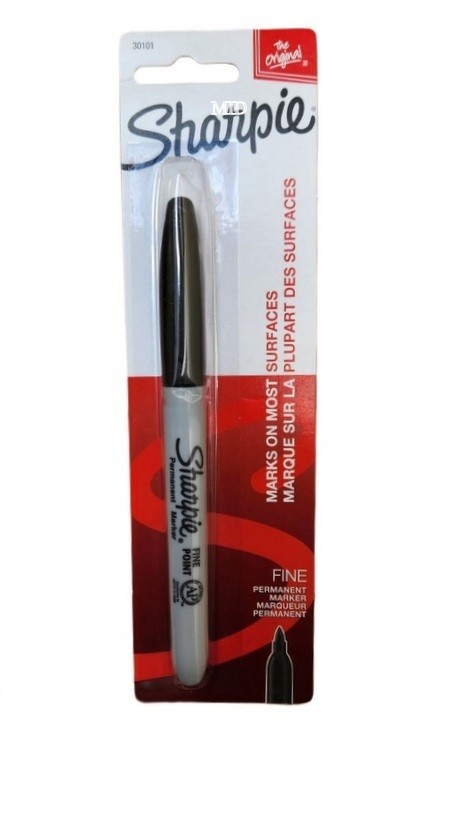 Sharpie Fine Point Permanent Marker Black 2 Pack Retail Packaging