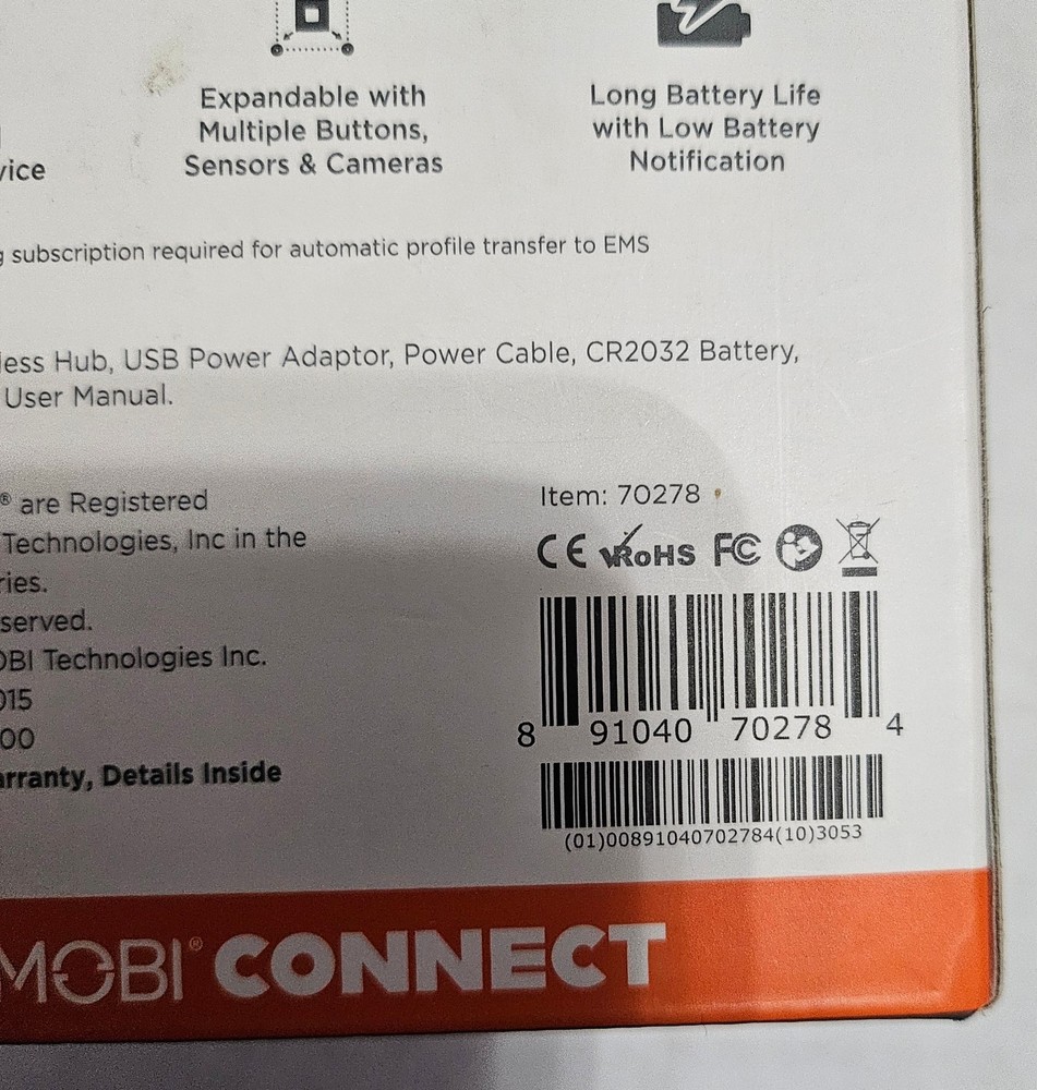MOBI Smart Emergency Alert Button Personal Support System 70278 New