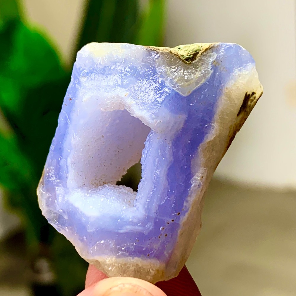 33GNatural Blue striped agate Crystal Chunks piece form Mineral Specimens