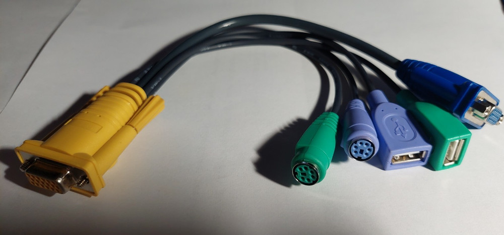KVM Console Cable 18 pin SPHD VGA PS/2 USB