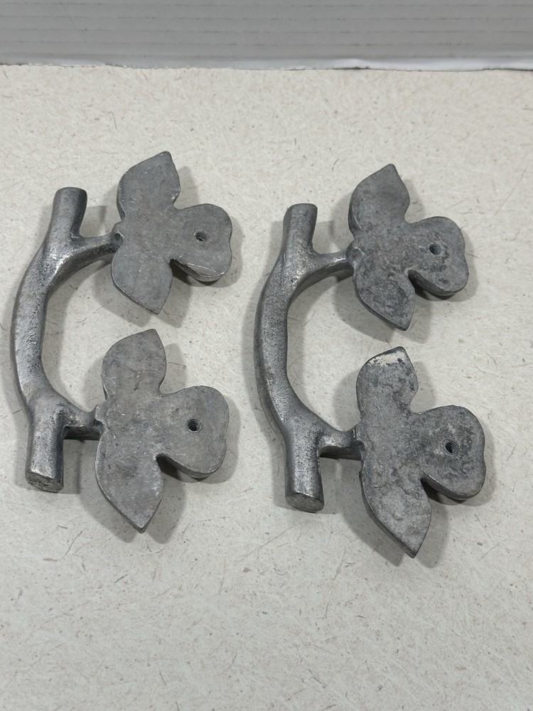 Vintage HTF Rustic Leaf And Vine/ Pear Pull / Handle Hardware Set