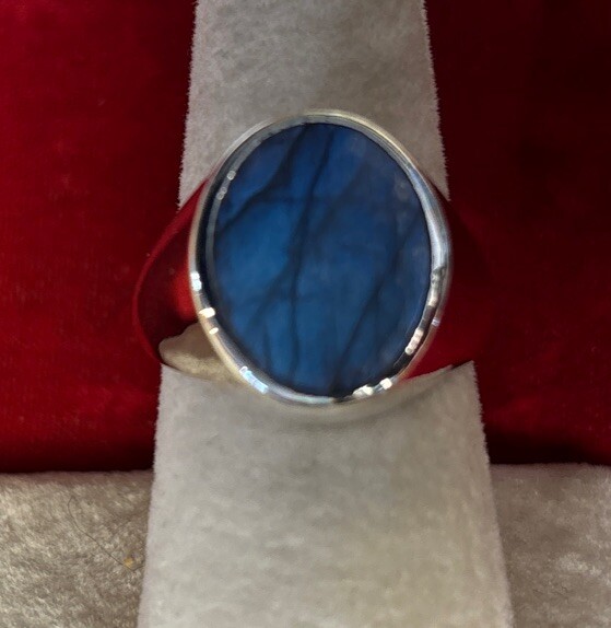 mens sterling silver ring Size 12 Labradorite