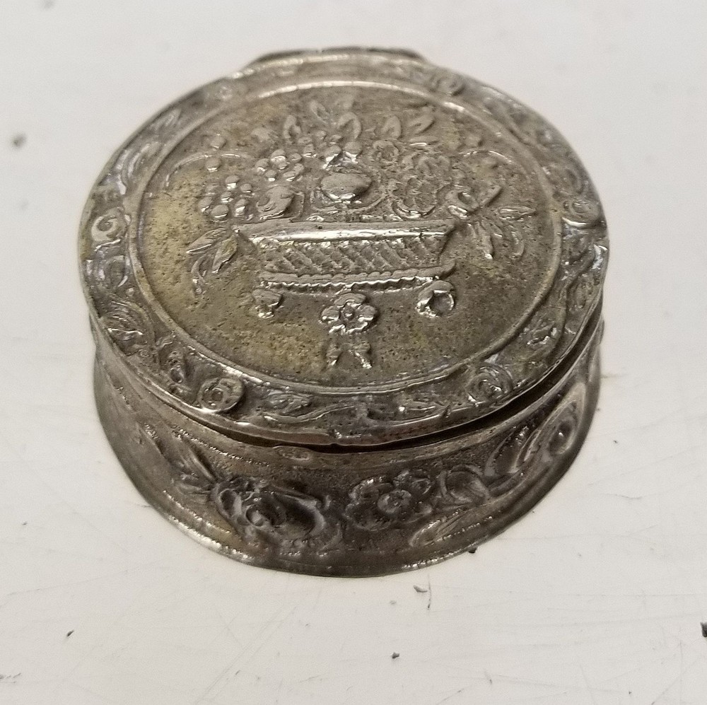 Antique Austrian German Hallmarked 830 Silver Pill Box Snuff