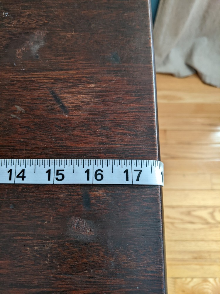 RARE Antique Solid Mahogany Imperial Grand Rapids Folding Side Table Drop Leaf