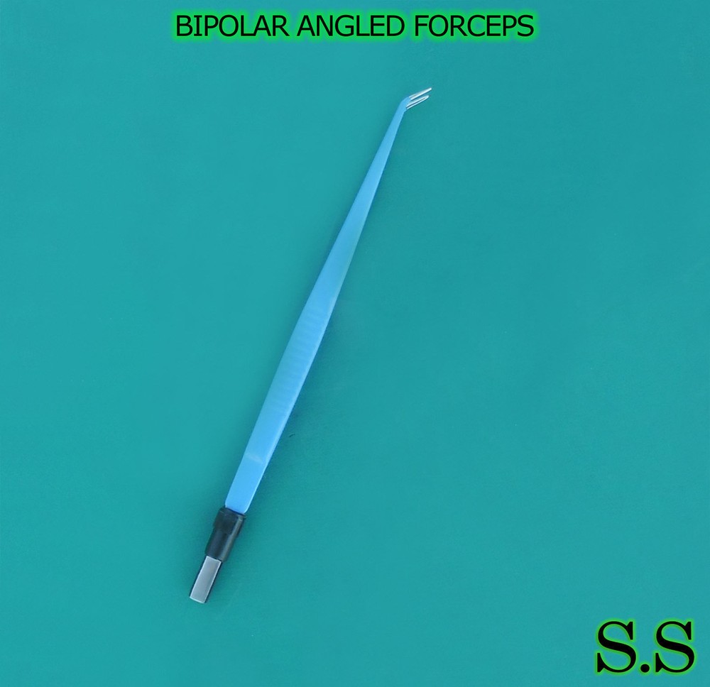 REUSABLE BIPOLAR ANGLED FORCEPS 7.75" Electrosurgical Instruments, EL-004