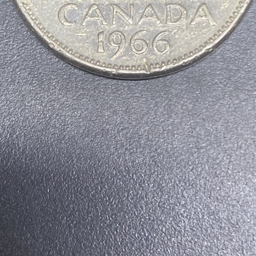 1966 Canada 5 Cents Fine Condition Coin