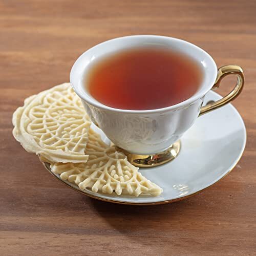 Mini Electric Pizzelle Maker- Makes One Personal Tiny Sized 4" Traditional