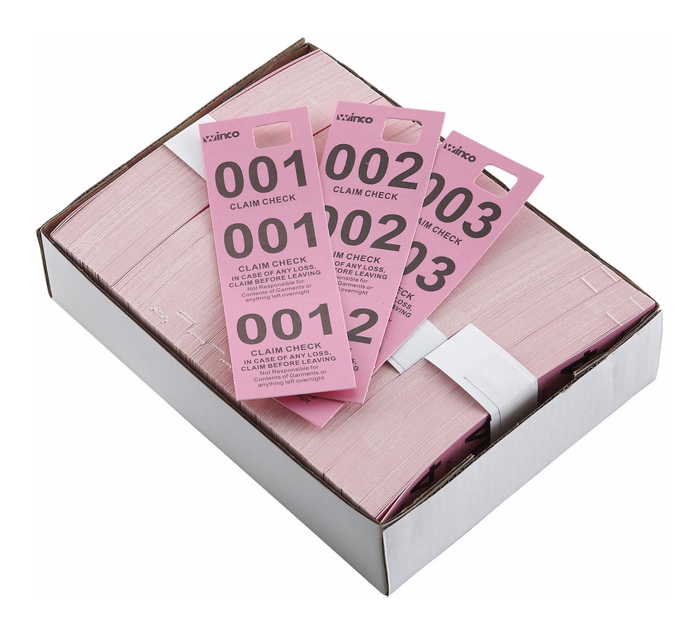 Coat Check Tickets, Pink, 500pcs/box (10 Box)
