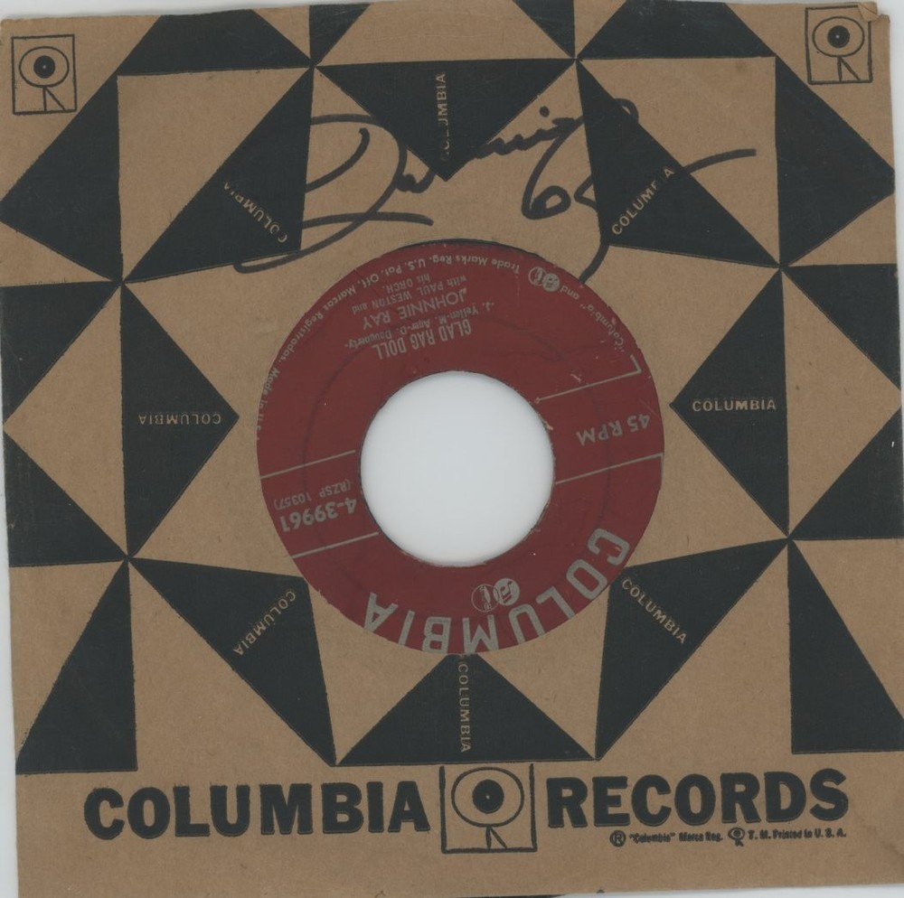 Johnnie Ray- Signed Record Sleeve