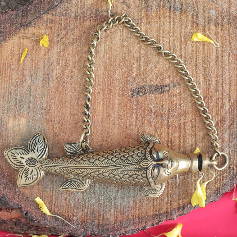 Brass Fish Surmadani – Traditional Kohl Container
