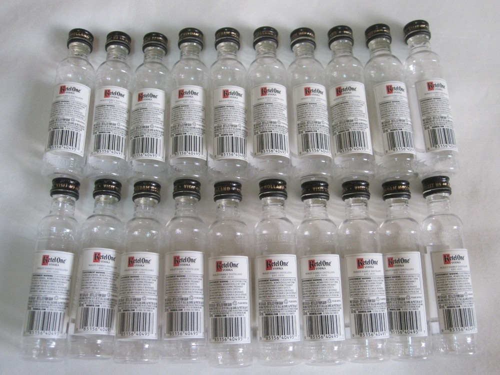 Ketel One Vodka | Set of 20 "Empty" Mini Plastic Bottles (50 mL)