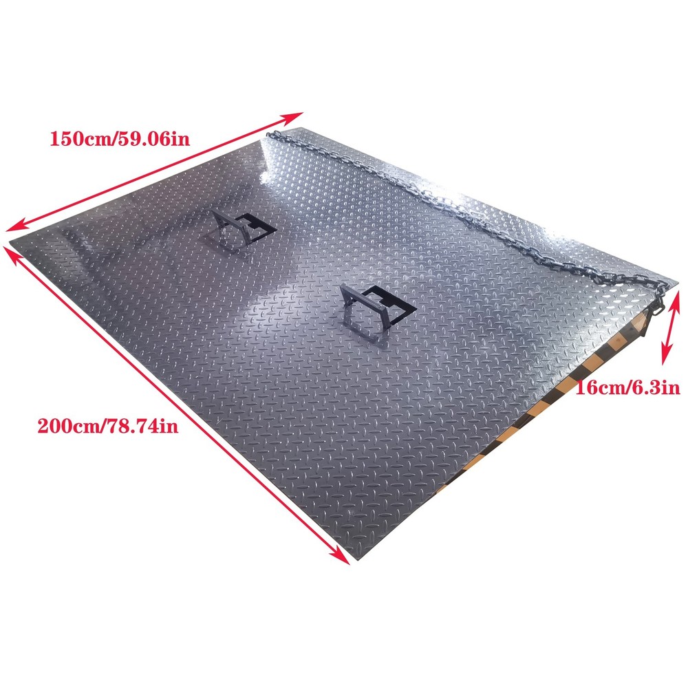 Heavy Duty Mobile Loading Dock Ramp 6000kg Capacity 1.5m Platform Adjustable H
