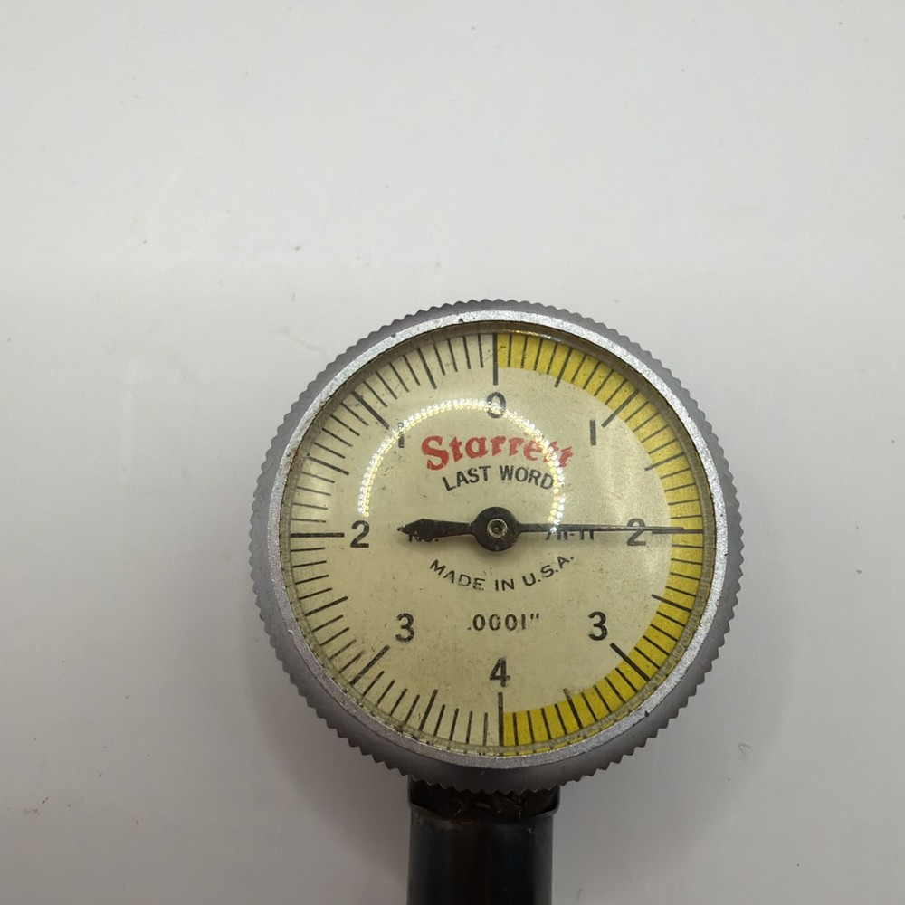 Starrett Last Word Dial Indicator Set 711-TI .0001" with Case CLEAN