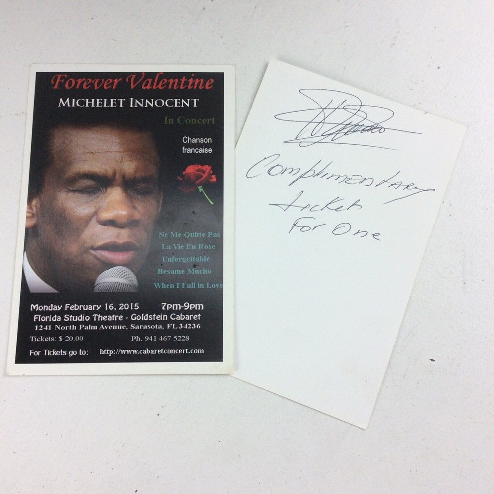 Michelet Innocent - Autographed Ticket Pass