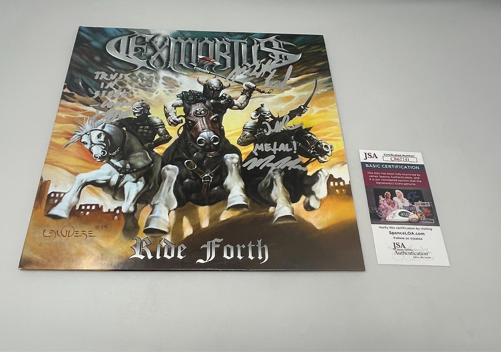 Exmortus signed Ride Forth Album JSA COA