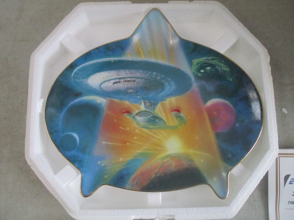 1996 STAR TREK HAMILTON COLLECTION PLATE ENGAGE! BOB EGLETON
