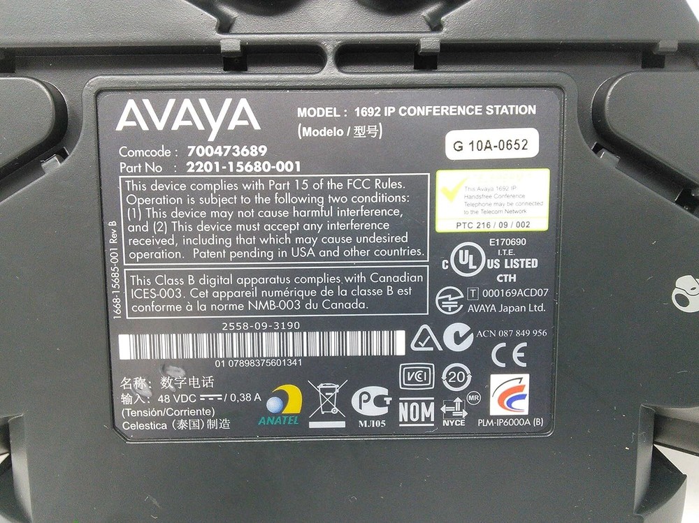 Avaya 1692 IP Conference Phone