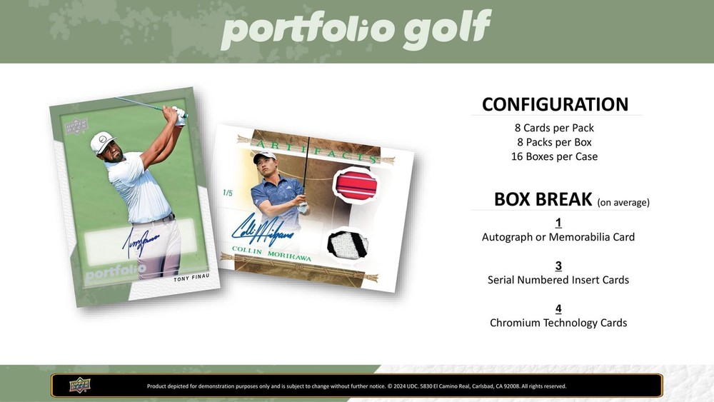 2024 UPPER DECK PORTFOLIO GOLF HOBBY BOX