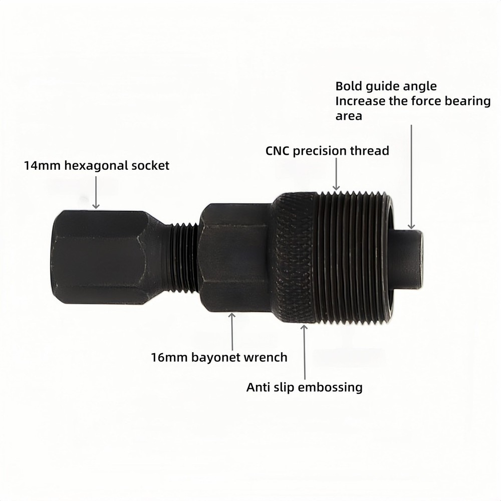 Durable Bicycle Crank Remover Tool Compact Puller Maintenance Accessory Black