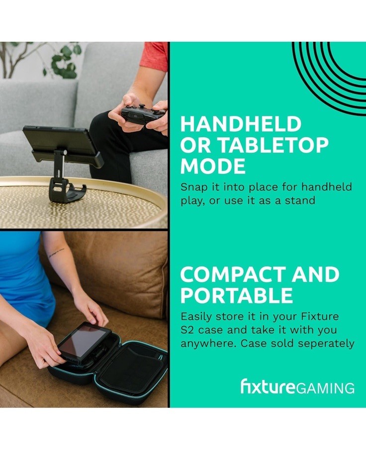 Fixture S2 Nintendo Switch OLED Pro Controller Mount - FAST SHIPPING
