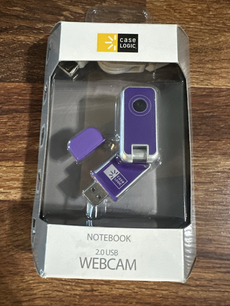 Case Logic Notebook 2.0 USB Webcam Built in Mic Software Plug & Play Purple