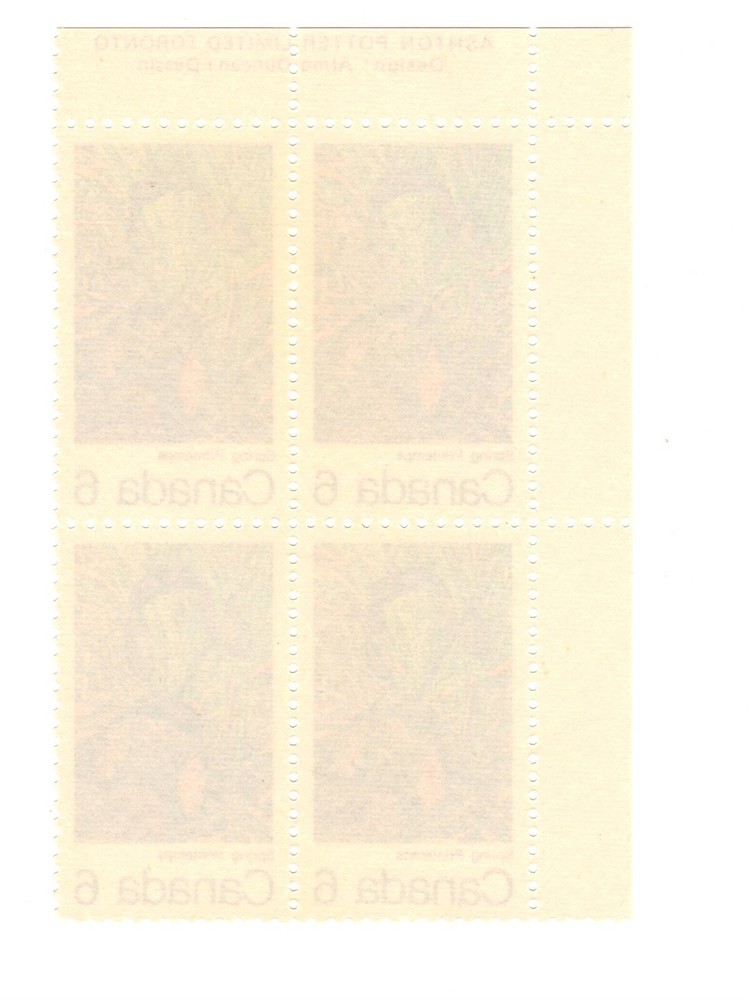 Canada #535 *Spring* Ashton Potter, Upper Left Plate Corner Block, MNH