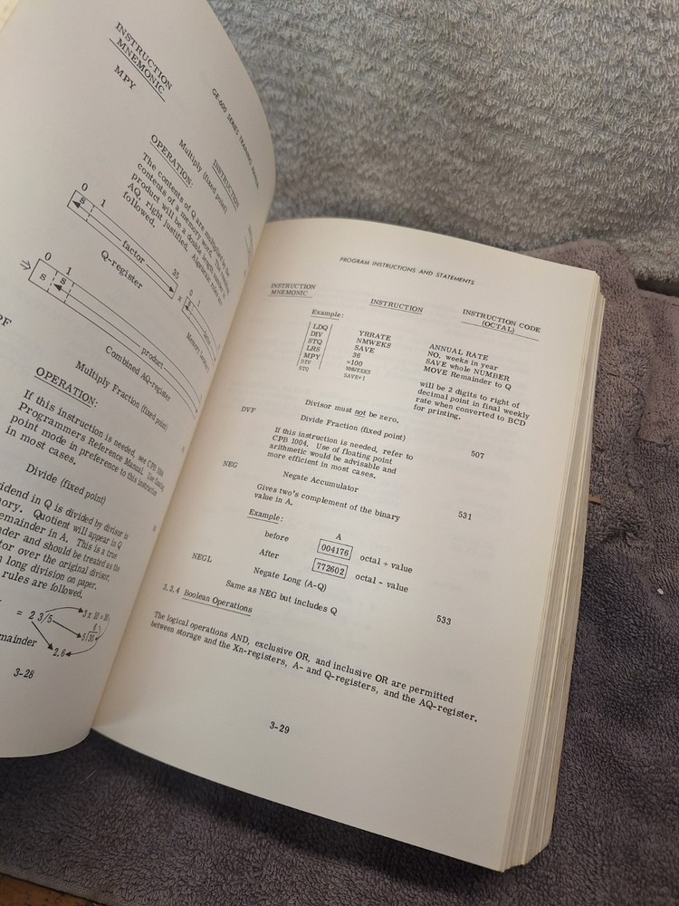 Vintage GE-600 Series GMAP Training Manual Program Language Book
