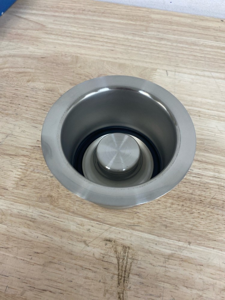 Signature Hardware 314673 Brass Kitchen Disposal Flange & Stopper, Stainless Ste