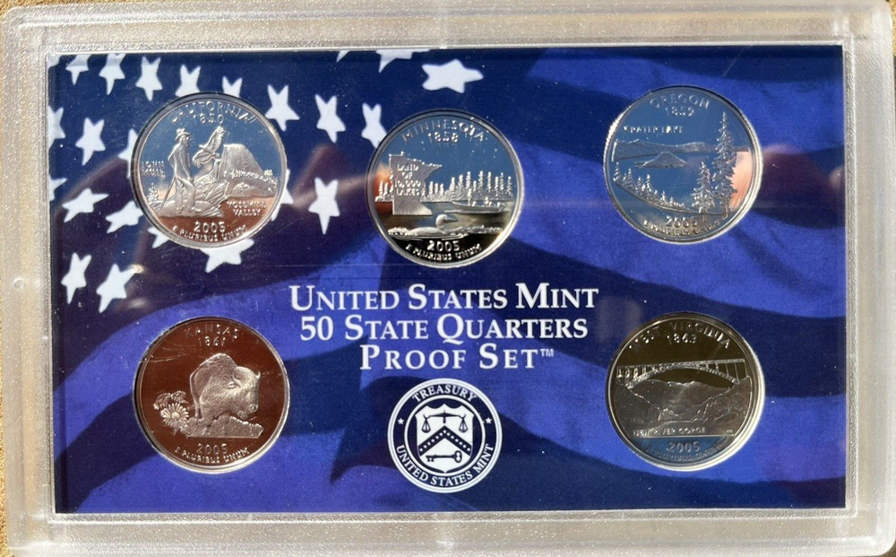 2005 US Mint 50 State Quarter Proof Set