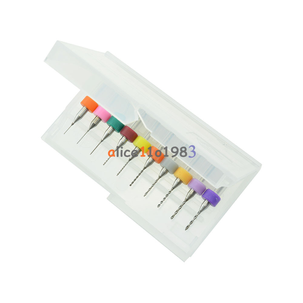 10Pcs PCB Print Circuit Board Carbide Micro Drill Bits Tool 0.3mm to 1.2 mm
