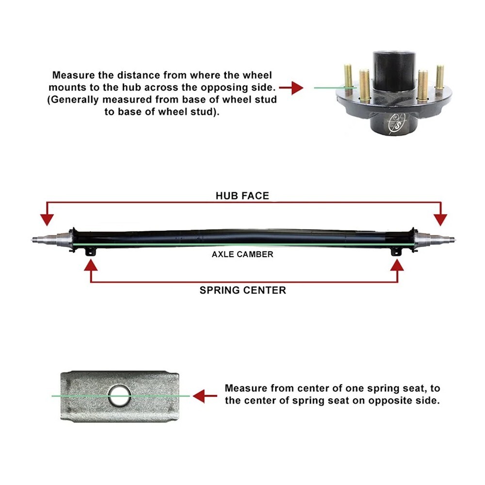 Dexter® 7,000 lb. Trailer Axle Beam – Underslung, Spring Seats Welded, E-Z Lube