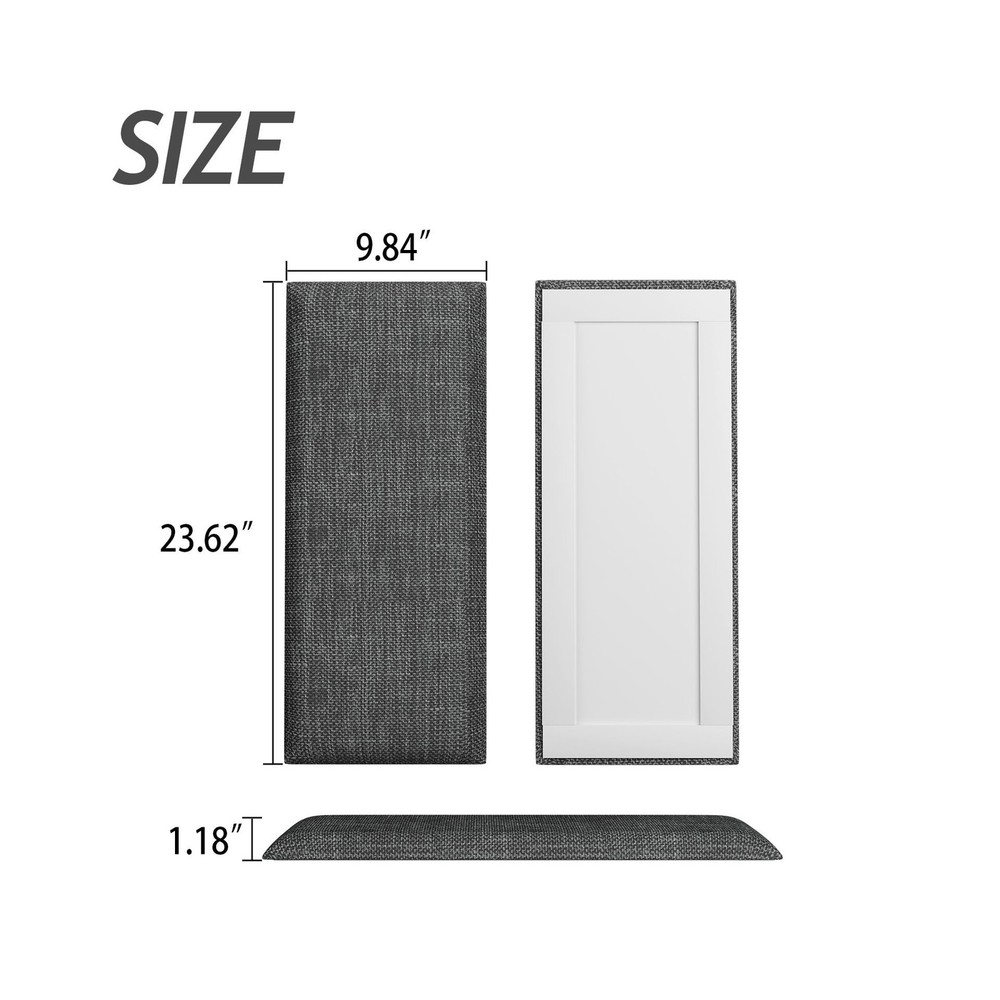 Upholstered Wall Mounted Headboard, Acoustic Wall Panel, Peel and Stick Wall ...