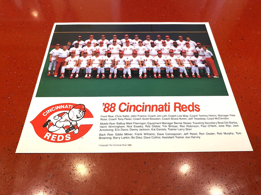 1978 Cincinnati Reds Program With 1988 Reds Team Photo