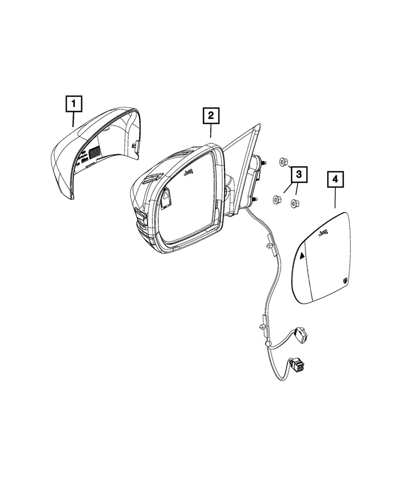 Genuine Mopar Mirror Cap Right 6LL30LAUAA