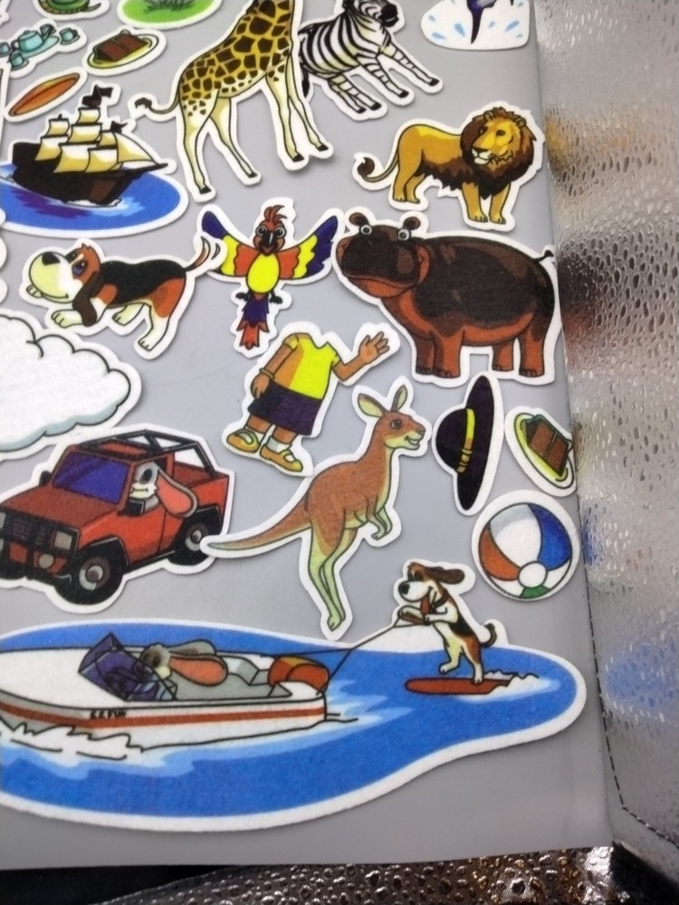 Tibbar's Everyday Felt Adventures background pieces and case Complete