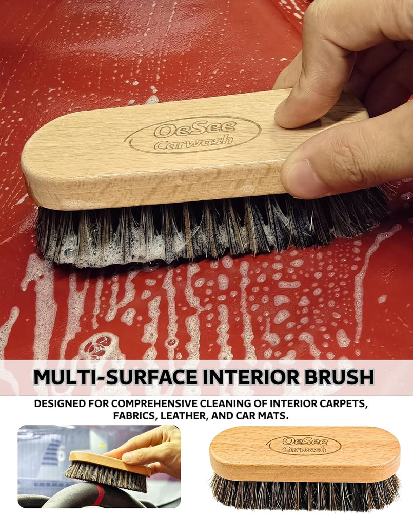 PRO Car Interior Cleaning Kit (9-Piece) - Deep Clean Tools for Leather, Dashboar