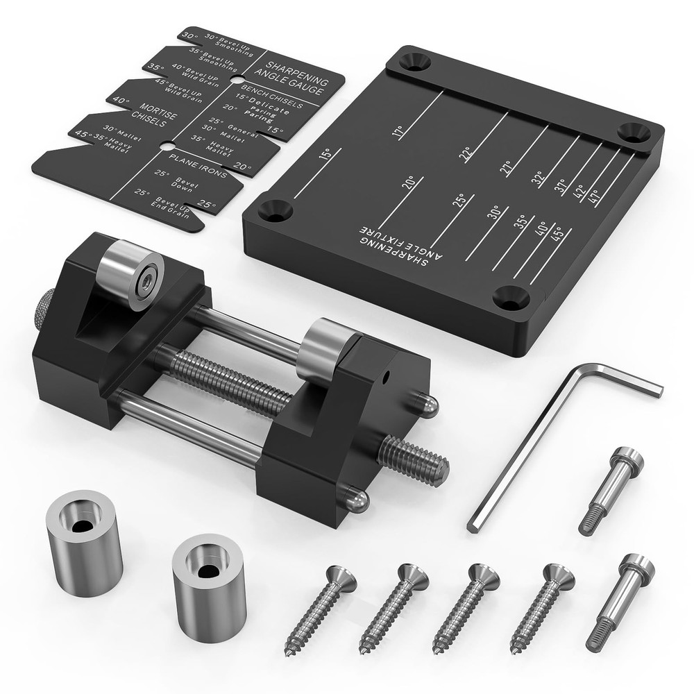 Precise Chisel Sharpening Jig Kit, Honing Guide System for Woodworking Chisels