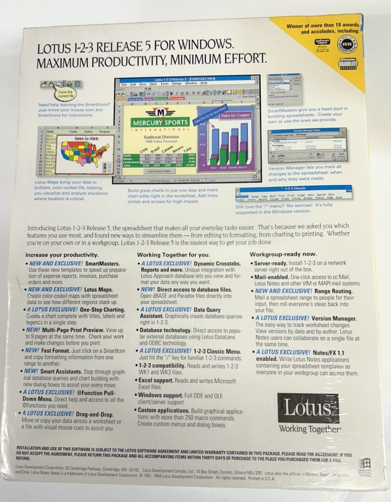 Lotus 123 Release 5 New in box