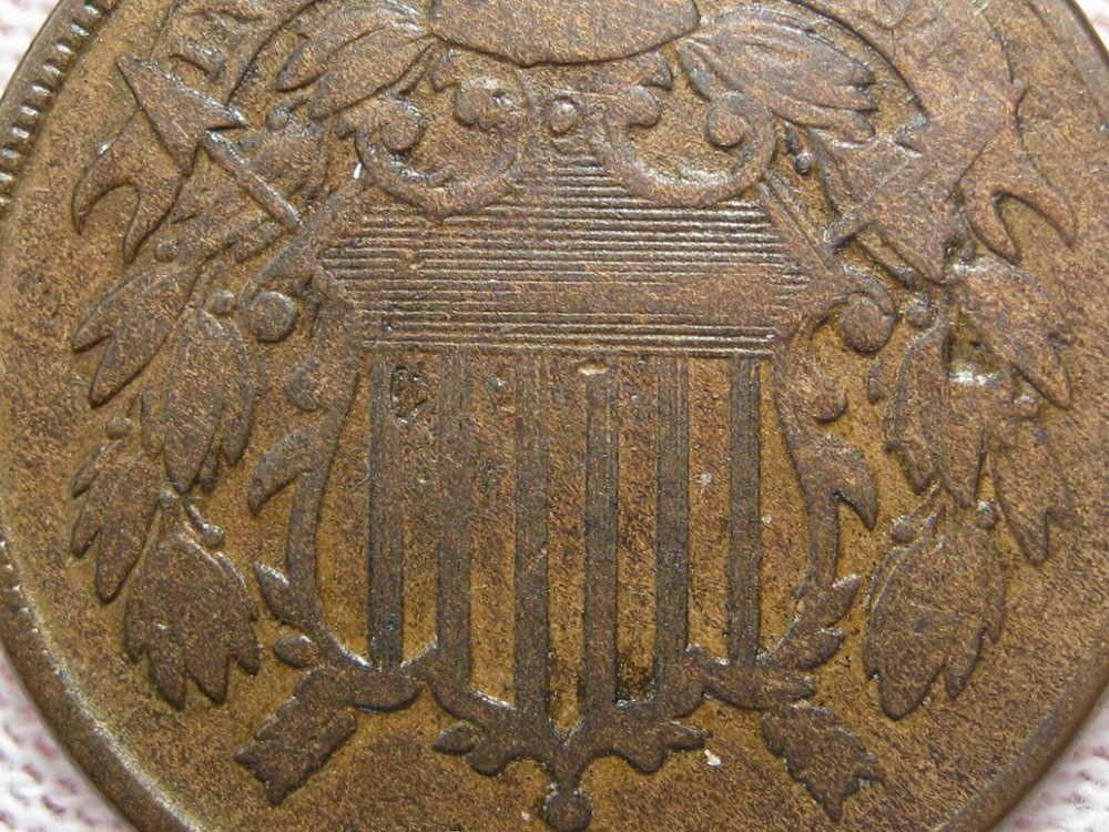 Civil War Era 1865 2¢ Cent Piece. #29
