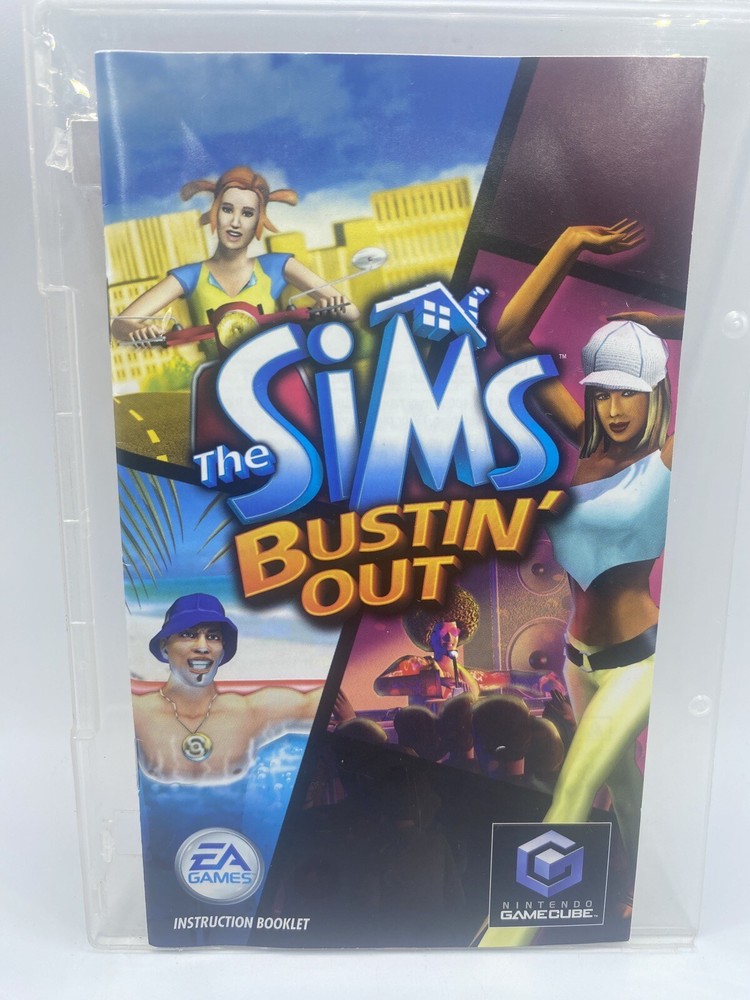 Sims Bustin Out Nintendo Gamecube Original Replacement Manual Only